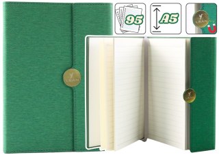 NOTES BIUROWY NA MAGNES NOTATNIK A5 W LINIE Z OBICIEM ZIELONY