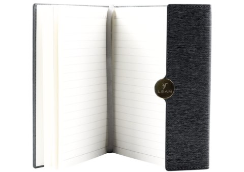 NOTES BIUROWY NA MAGNES NOTATNIK W LINIE A5 Z OBICIEM CZARNY