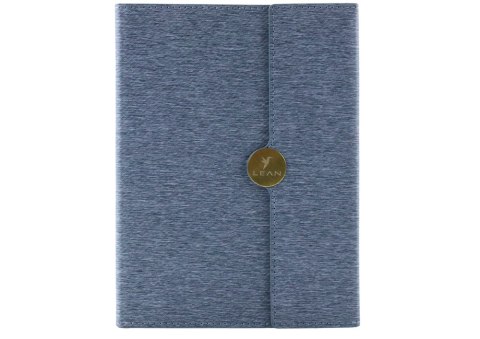 NOTES BIUROWY NA MAGNES NOTATNIK W LINIE A5 Z OBICIEM SZARY