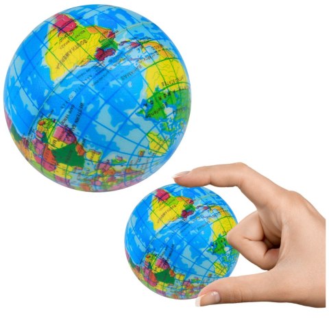 PIŁECZKA ANTYSTRESOWA DO UGNIATANIA GLOBUS ZIEMIA DO ĆWICZEŃ 6CM