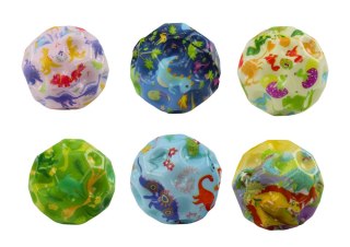 PIŁECZKA ŚWIECĄCA DO ODBIJANIA UGNIATANIA Z WYPUSTKAMI DINOZAURY 7CM