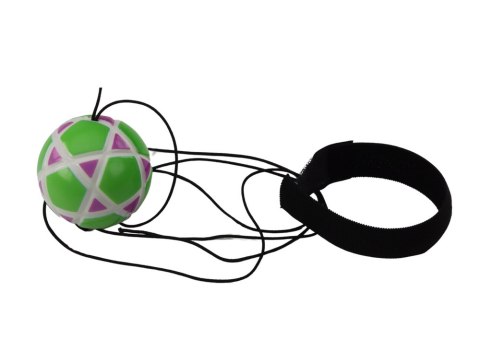 PIŁKA DO OBIJANIA NA GUMCE OPASKA STRUKTURY KOLOROWA 6CM