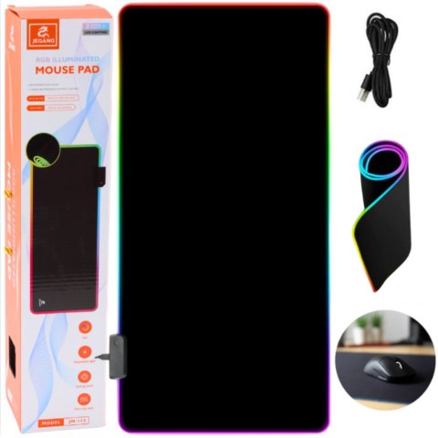 PODKŁADKA POD MYSZ KLAWIATURĘ Z OŚWIETLENIEM LED 30X80CM