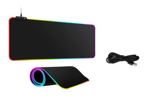 PODKŁADKA POD MYSZ KLAWIATURĘ Z OŚWIETLENIEM LED 30X80CM