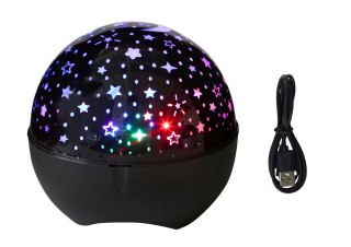 PROJEKTOR GWIAZD LAMPKA NOCNA GŁOŚNIK 2W1 CZARNY