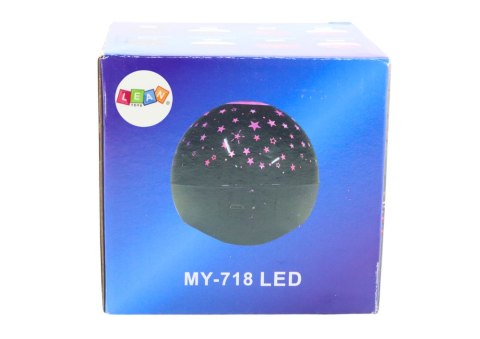 PROJEKTOR GWIAZD LAMPKA NOCNA GŁOŚNIK 2W1 CZARNY