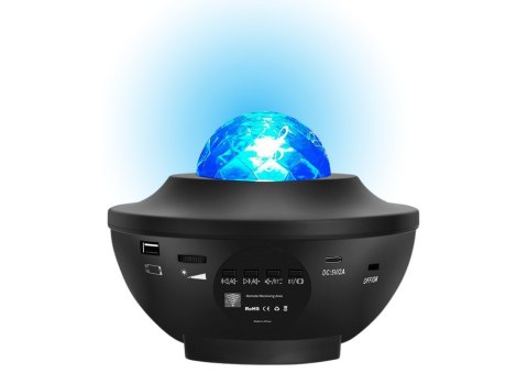 PROJEKTOR GWIAZD LAMPKA NOCNA LED GŁOŚNIK BLUETOOTH PILOT