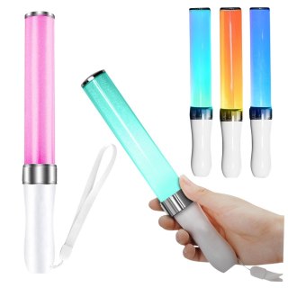 ŚWIECĄCA PAŁKA LED GADŻET NA IMPREZY TRZY TRYBY ŚWIECENIA 25,5CM