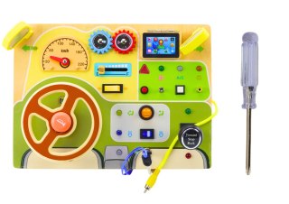 TABLICA ANALOGOWA SENSORYCZNA MANIPULACYJNA SAMOCHÓD ŚWIATŁA LED