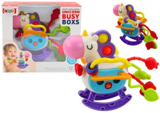 ZABAWKA SENSORYCZNA KONIK GUMOWE ELEMENTY GRZECHOTKI