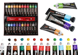 ZESTAW FARB AKRYLOWYCH W TUBCE 24 KOLORY