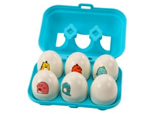 ZESTAW SZEŚCIU GEOMETRYCZNYCH JAJ DINOZAURÓW KOLOROWE