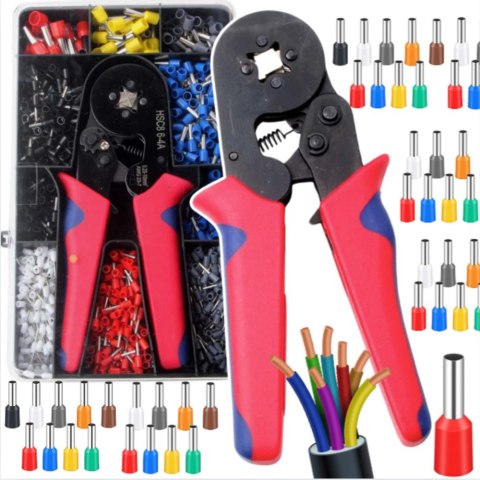 ZESTAW ZACISKARKA PRASKA DO MONTAŻU TULEJEK KABLI W WALIZCE 1200EL