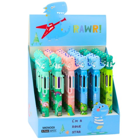 DŁUGOPIS FIGURKA DINOZAURA WIELOKOLOROWY 0.7MM