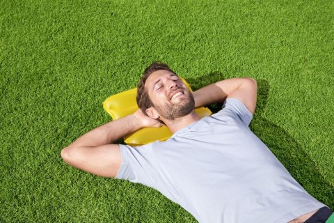 DMUCHANA PODUSZKA 38 X 25 CM ŻÓŁTA BESTWAY 52127