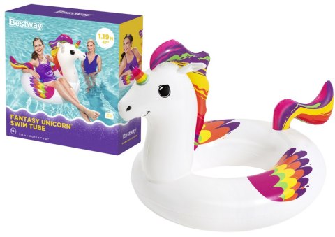 DMUCHANE KOŁO DO PŁYWANIA JEDNOROŻEC 119 X 91 CM BESTWAY 36159