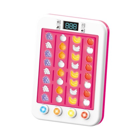 ELEKTRONICZNA GRA RYTMICZNA OWOCE ŚWIATŁA DŹWIĘKI RÓŻOWA