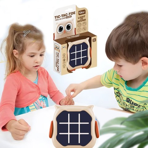 GRA ELEKTRONICZNA 3W1 KÓŁKO I KRZYŻYK MEMORY SOWA BEŻOWA