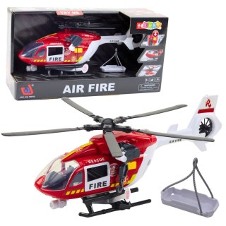 HELIKOPTER STRAŻY POŻARNEJ HAK NOSZE ŚWIATŁA DŹWIĘKI 1:14