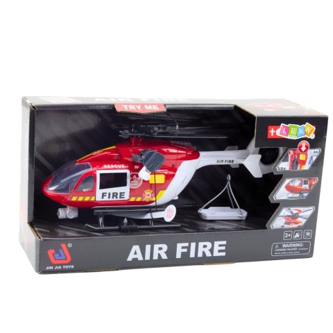HELIKOPTER STRAŻY POŻARNEJ HAK NOSZE ŚWIATŁA DŹWIĘKI 1:14