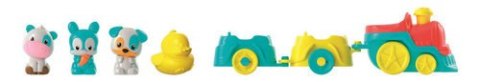 INTERAKTYWNY POCIĄG FARMERA LOKOMOTYWA WAGONIKI CLEMENTONI 17391