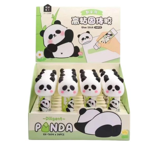 KLEJ W SZTYFCIE SZKOLNY BIUROWY PANDA ZIELONY 3D