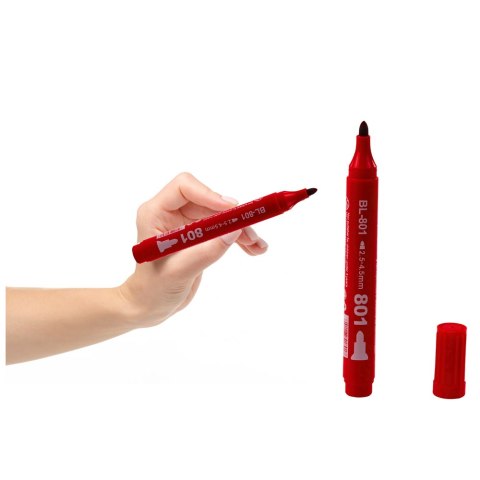 MARKER PERMANENTNY WODOODPORNY CZERWONY 2,5-4,5 MM