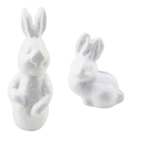 ZESTAW DO MALOWANIA STYROPIANOWYCH OZDÓB 4 ZAJĄCE FARBY PĘDZELEK