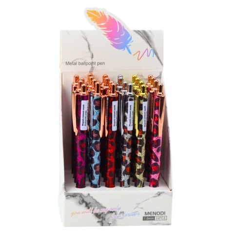 DŁUGOPIS METALOWY AUTOMATYCZNY PANTERKA NIEBIESKI TUSZ 1.0MM