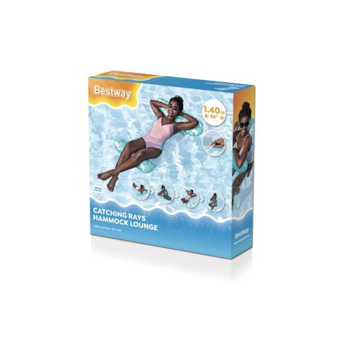 DMUCHANY MATERAC DO PŁYWANIA SIATKOWY MIĘTOWY 140 X 87 CM BESTWAY 43839