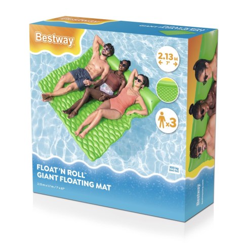 DMUCHANY MATERAC DO PŁYWANIA TRZYOSOBOWY BESTWAY 213 X 170 X 21 CM 44106