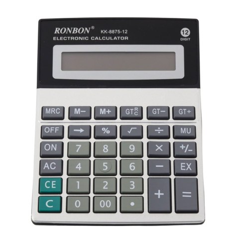 KALKULATOR BIUROWY RONBON KK-8875-12 DUŻY WYŚWIETLACZ 12-CYFROWY