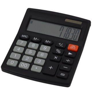 KALKULATOR BIUROWY SZKOLNY KLASYCZNY 8-CYFROWY LCD SOLAR CZARNY