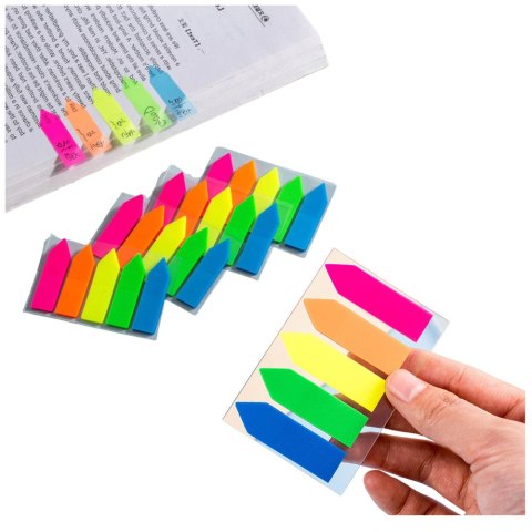 KARTECZKI INDEKSUJĄCE SAMOPRZYLEPNE STRZAŁKI KOLOROWE 45X12MM