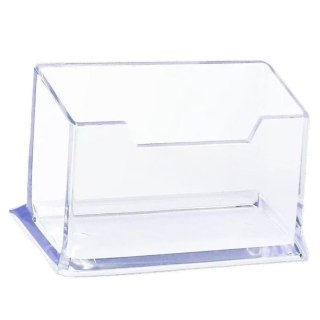 POJEMNIK NA WIZYTÓWKI PRZEŹROCZYSTY TRANSAPENTNY PLASTIKOWY 11CM