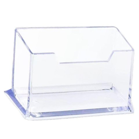 POJEMNIK NA WIZYTÓWKI PRZEŹROCZYSTY TRANSAPENTNY PLASTIKOWY 11CM