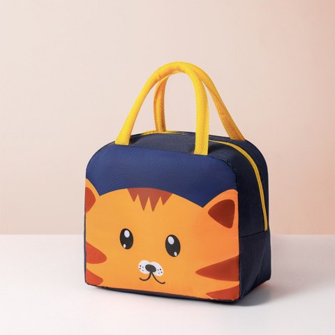 TORBA TERMICZNA IZOLACYJNA ŚNIADANIOWA LUNCH BAG KOT GRANATOWA 23CM