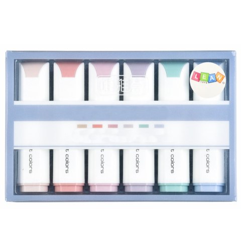 ZESTAW MINI ZAKREŚLACZY DELIKATNE PASTELOWE KOLORY 6 SZT