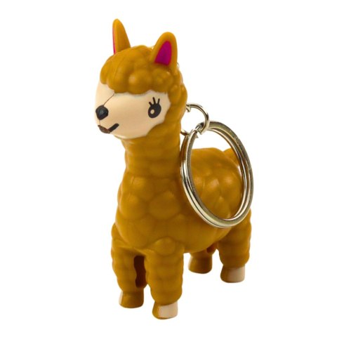 BRELOK DO KLUCZY PLECAKA LAMA ALPAKA LATARKA LED DŹWIĘKI