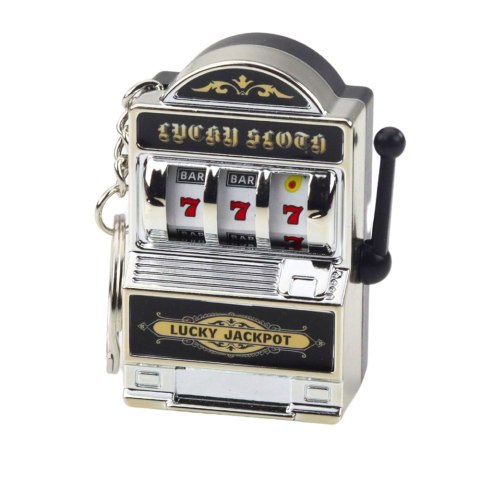 BRELOK MINI MASZYNA KASYNOWA SLOT AUTOMAT RUCHOMY DRĄŻEK MIX KOLOR