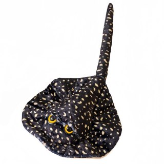 MASKOTKA PLUSZOWA PŁASZCZKA PRZYTULANKA CZARNA W KROPKI 50CM