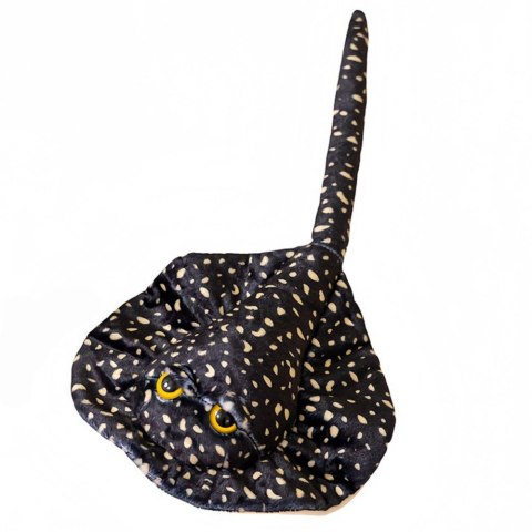MASKOTKA PLUSZOWA PŁASZCZKA PRZYTULANKA CZARNA W KROPKI 50CM
