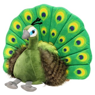 MASKOTKA PLUSZOWA PRZYTULANKA ELEGANCKI PAW ZIELONY 30CM