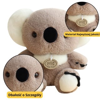 MASKOTKA PLUSZOWA PRZYTULANKA MIŚ KOALA SZARY 23CM