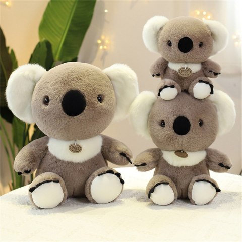 MASKOTKA PLUSZOWA PRZYTULANKA MIŚ KOALA SZARY 23CM