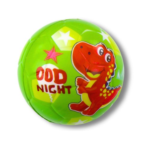 PIŁKA DO ODBIJANIA UGNIATANIA PIANKOWA PIŁECZKA DINOZAURY KOLOROWE 10CM