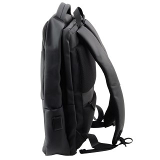 PLECAK MIEJSKI BIZNESOWY USB KIESZEŃ NA LAPTOPA CZARNY 16L 41CM