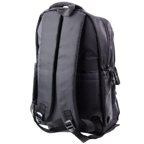 PLECAK MIEJSKI SZKOLNY 6 KIESZENI BACK UP CZARNY 23L 46CM