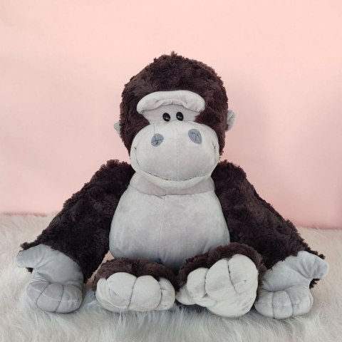 PLUSZOWA MASKOTKA PRZYTULANKA GORYL CIEMNOSZARY 22CM