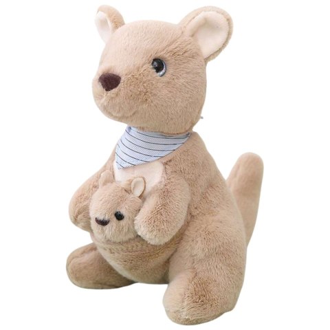 PLUSZOWA MASKOTKA PRZYTULANKA KANGUR Z MŁODYM 23CM